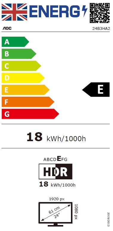 Monitor AOC 24B3HA2, 23.8", Full HD, i zi