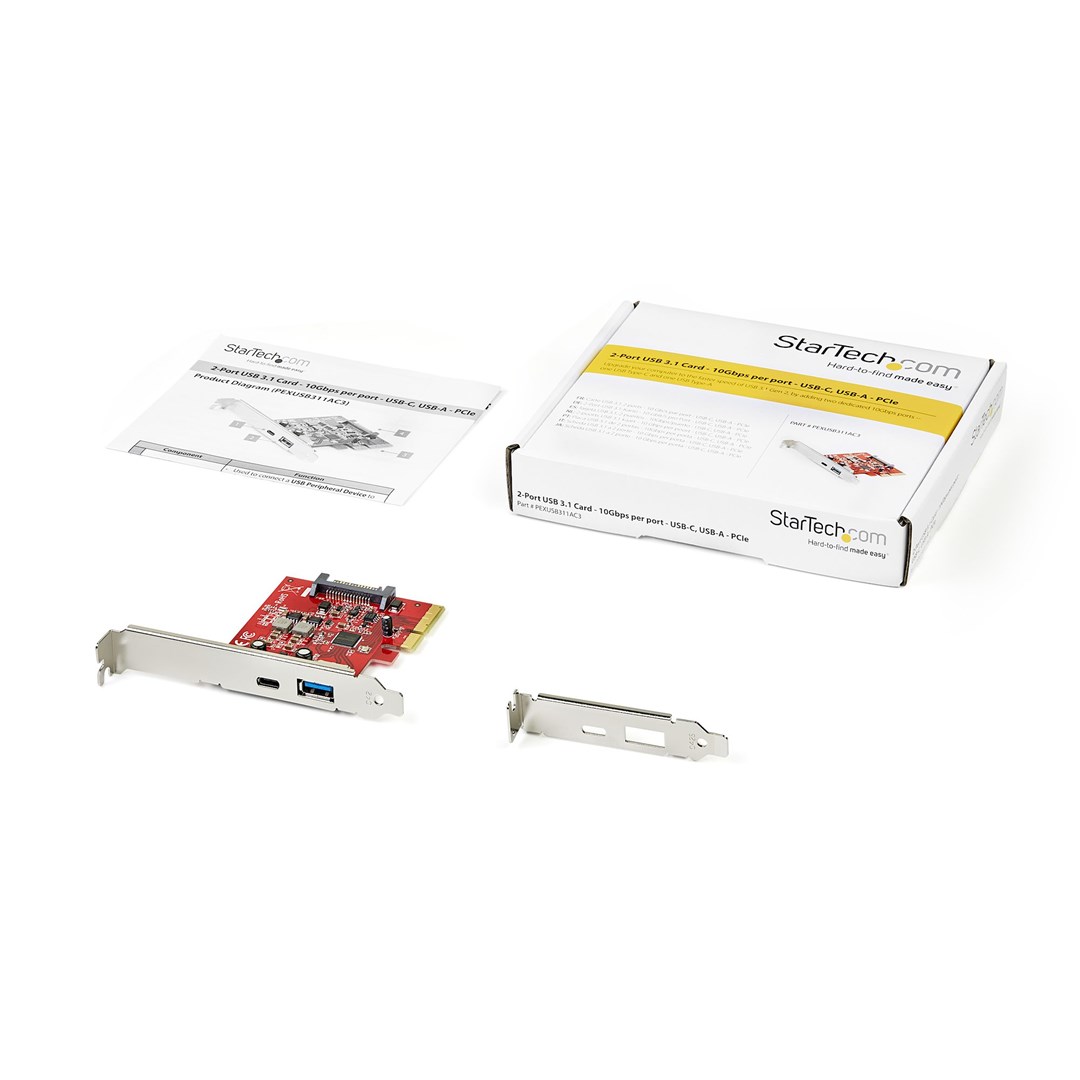 Kartë PCIe Startech USB 3.2 Gen 2, USB-C/USB-A, 10Gbps