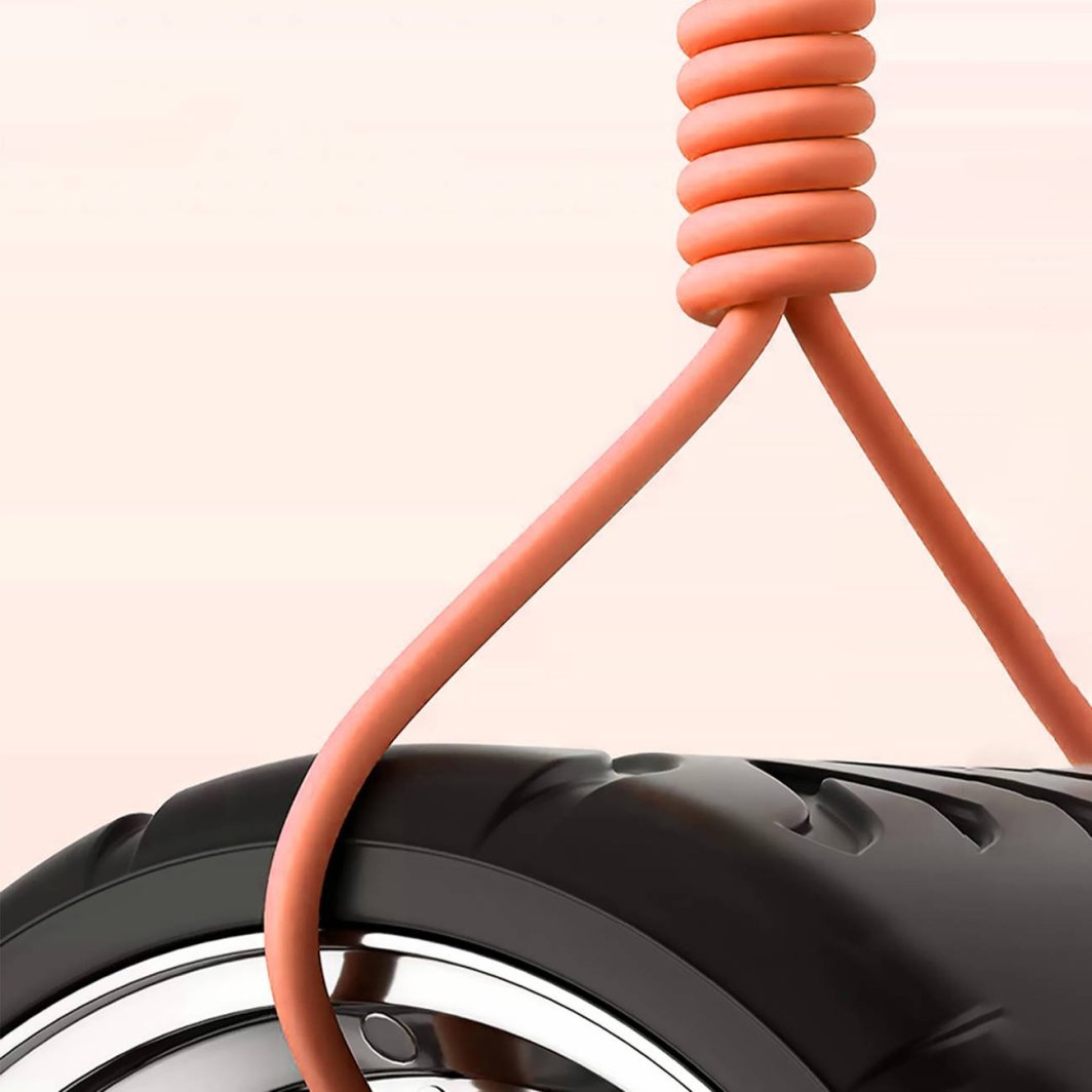 Kabllo Dudao Lightning - USB-C, 1m, portokalli