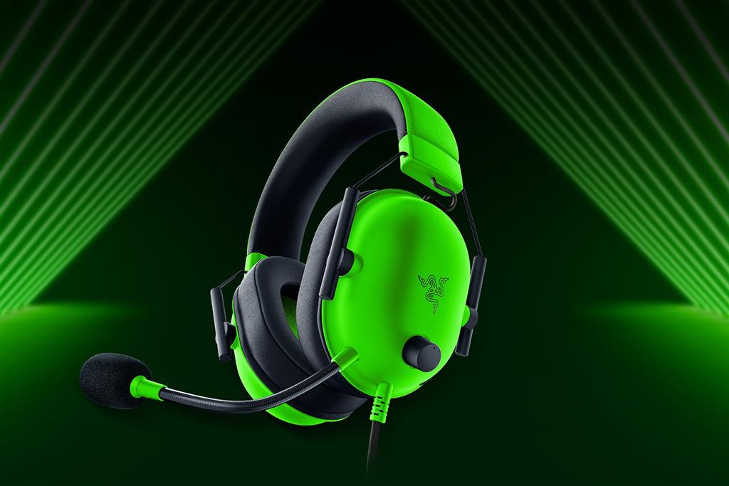Kufje gaming Razer BlackShark V2 X, me kabllo, stereo, jeshile e zezë