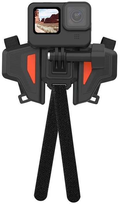 Mbajtëse mjekre për helmetë moto TELESIN, e palosshme, për GoPro DJI Insta360, e zezë