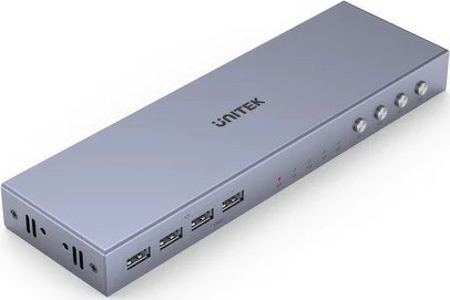 Switch Unitek 4K HDMI 2.0, 4 në 1, i hirtë