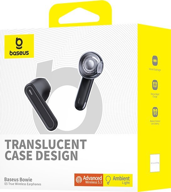 Kufje wireless Baseus Bowie E5 TWS, Bluetooth 5.3, reduktim zhurme, të bardha