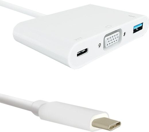 Докинг станица Qoltec 50426 USB-C, репликатор на порти, сива