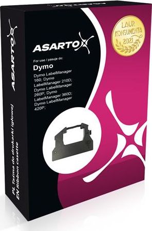 Shirit etiketas Asarto për DYMO D9/7/BK/G S0720740, i zi gri