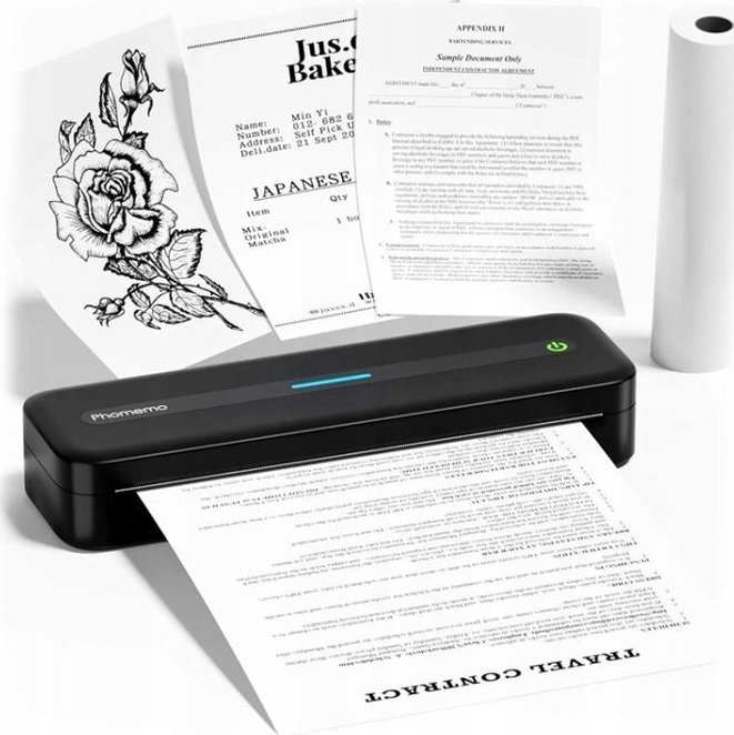 Printues termik portativ Phomemo M832, 300 x 300 dpi, Bluetooth, i zi