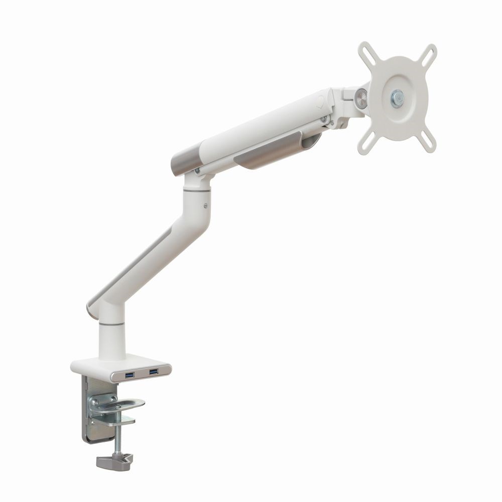Mbajtëse monitori ART L-19GD, 17-32", 9kg, VESA 100x100, Gaz, e bardhë