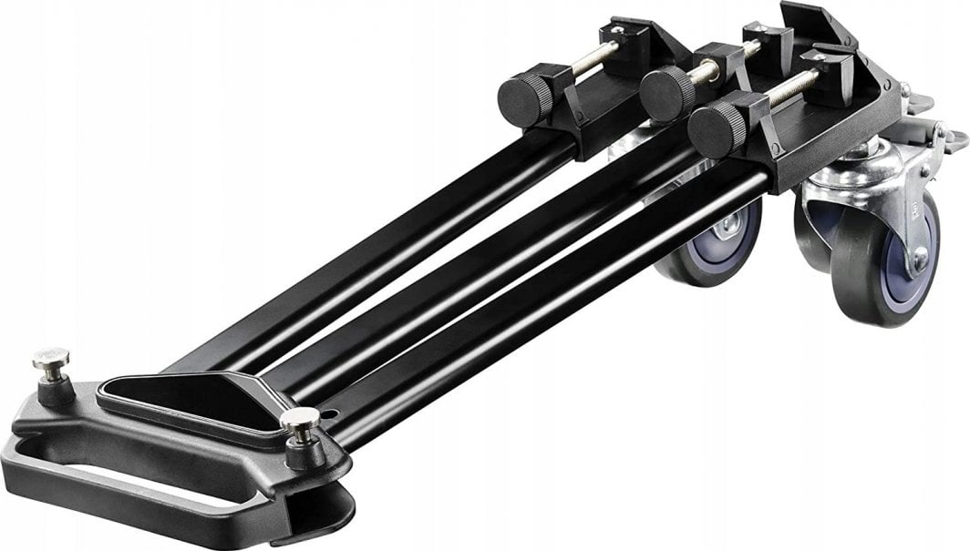 Karrocë trekëmbëshi Walimex Pro WT-600, rrota metalike, palosëse, e zezë