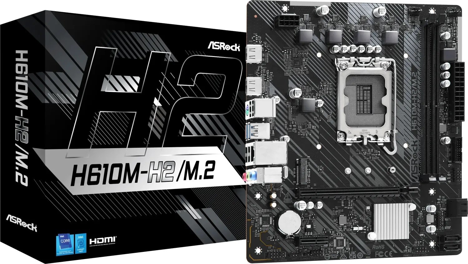 Pllakë amë ASRock H610M H2 M.2, LGA1700, DDR4
