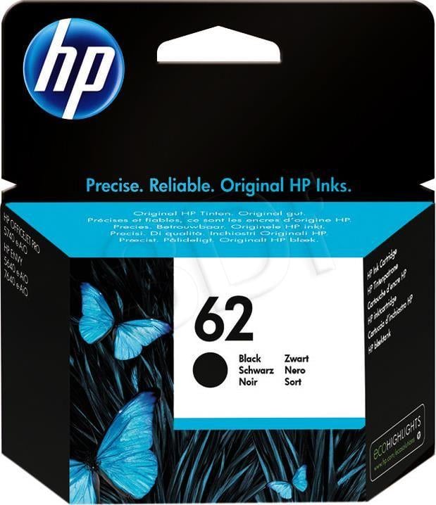 Ngjyrë për printer HP, nr.62, e zezë