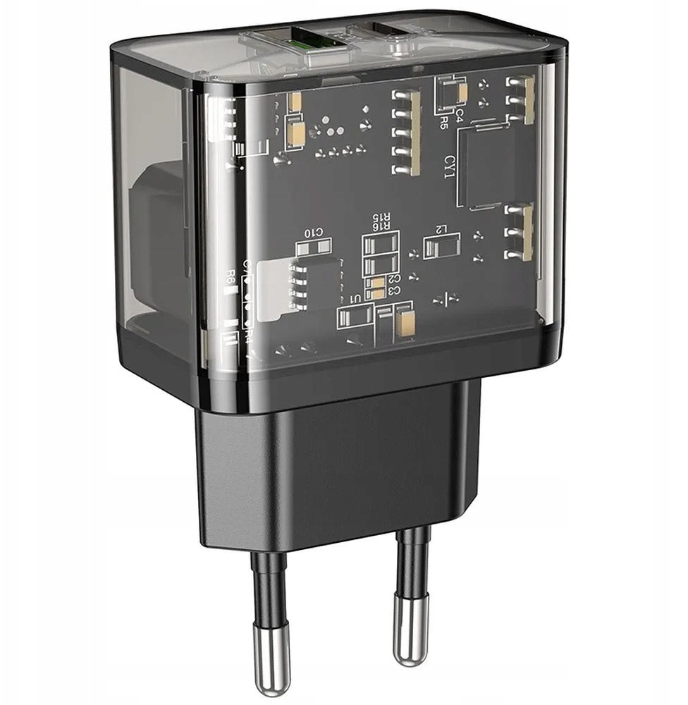 Karikues muri Hoco N34, 20W, PD QC3.0, transparent