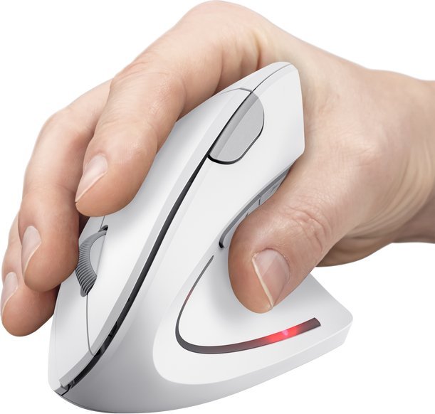 Maus Trust Verto, wireless, USB, i bardhë