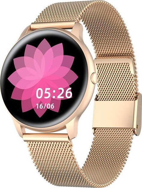 Smartwatch për femra G.Rossi SW015-4, ekran me prekje, Bluetooth, ngjyrë rose gold
