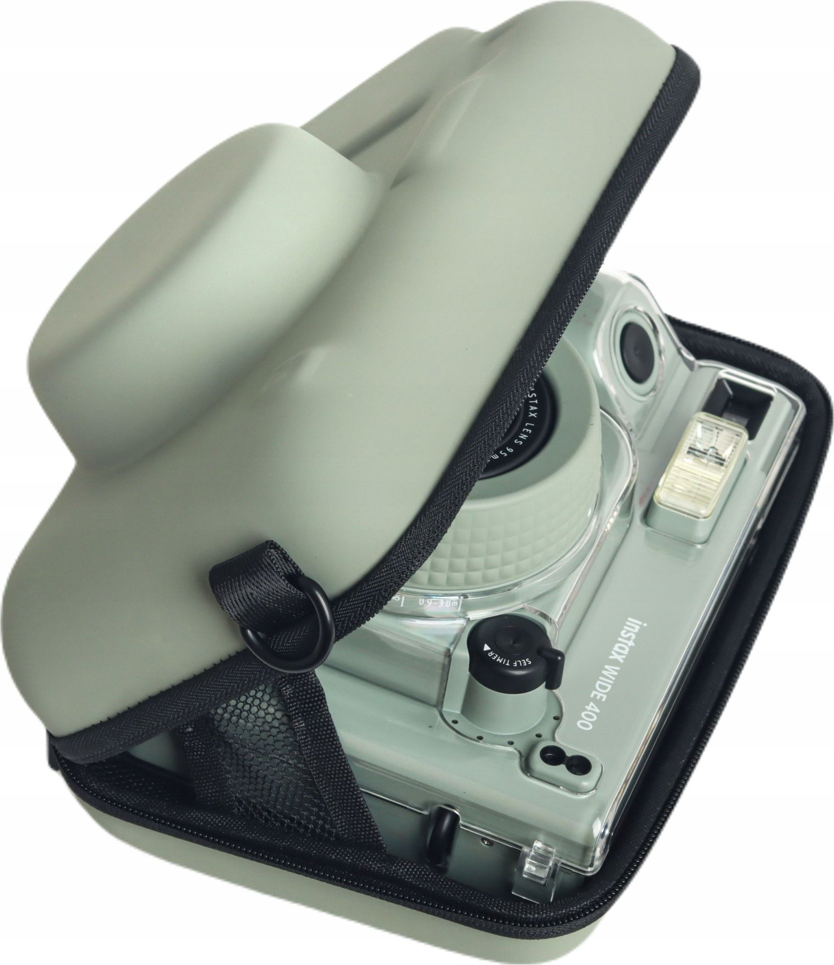 Çantë mbrojtëse LOVe INSTANT për Fujifilm Instax Wide 400, hard case, me rrip, jeshile blu e errët