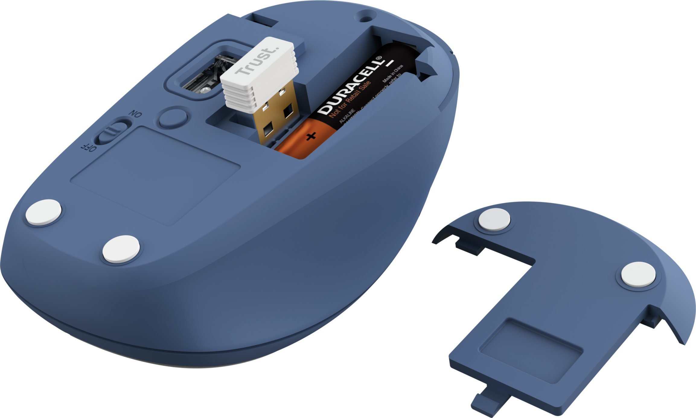Maus Trust Yvi+, pa kabëll, RF Wireless dhe Bluetooth, 1600 DPI, i zi