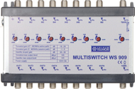 Amplifikator multiswitch busbar WS-909, për satelit dhe tokësor, i gri