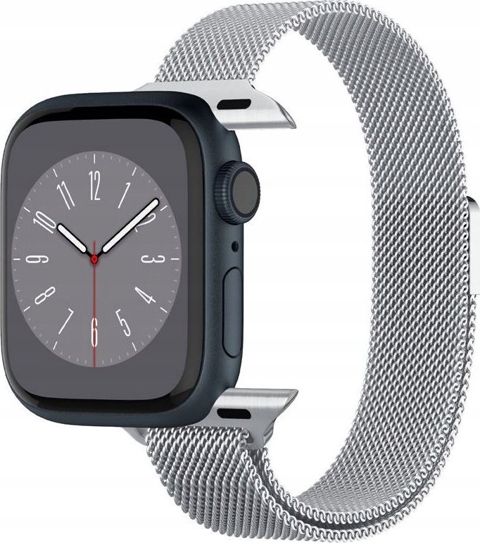 Rrip ore Spigen Metal Fit, për Apple Watch 41mm 40mm 38mm, çelik inox, argjendtë