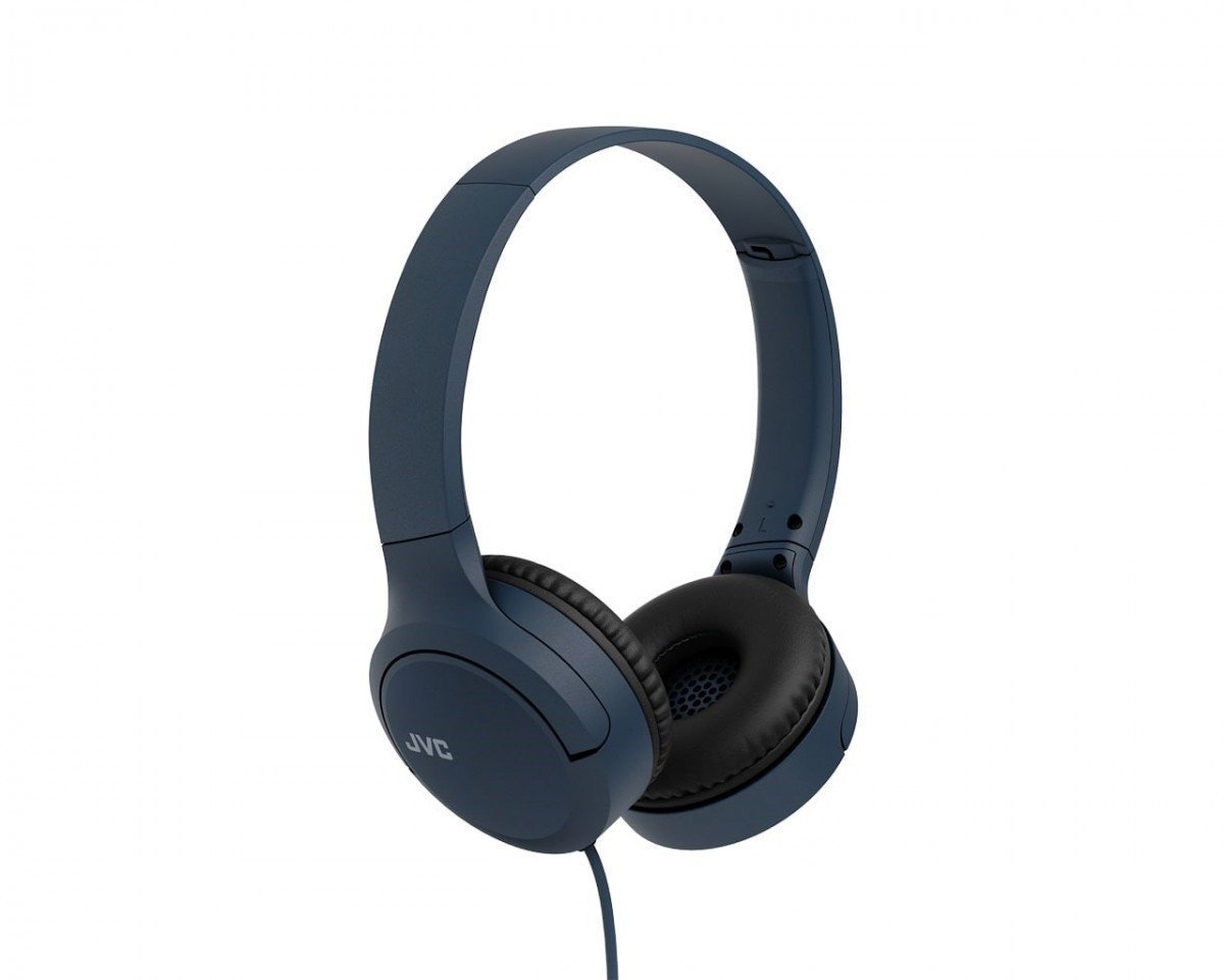 Kufje USB C JVC HA S33UC, me kabllo, me telekomandë, blu e zezë