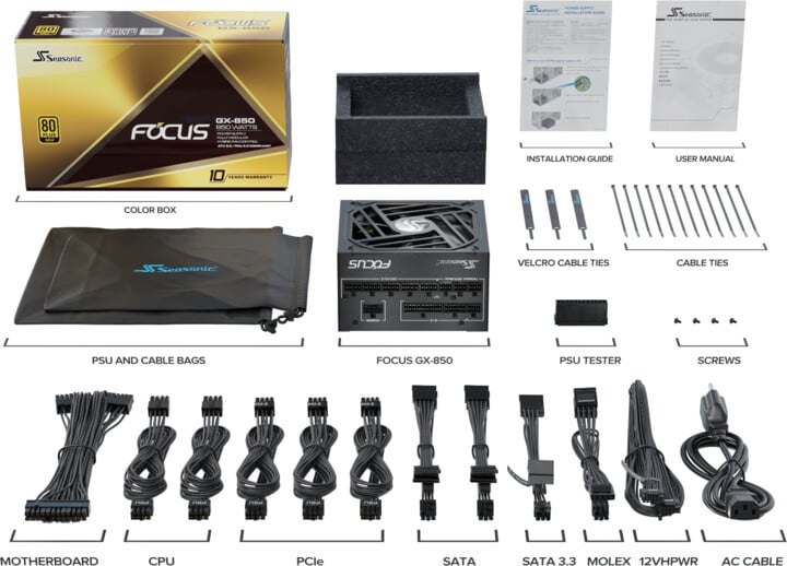 Burim energjie SeaSonic Focus GX FOCUS-GX-850-ATX30 , 850W