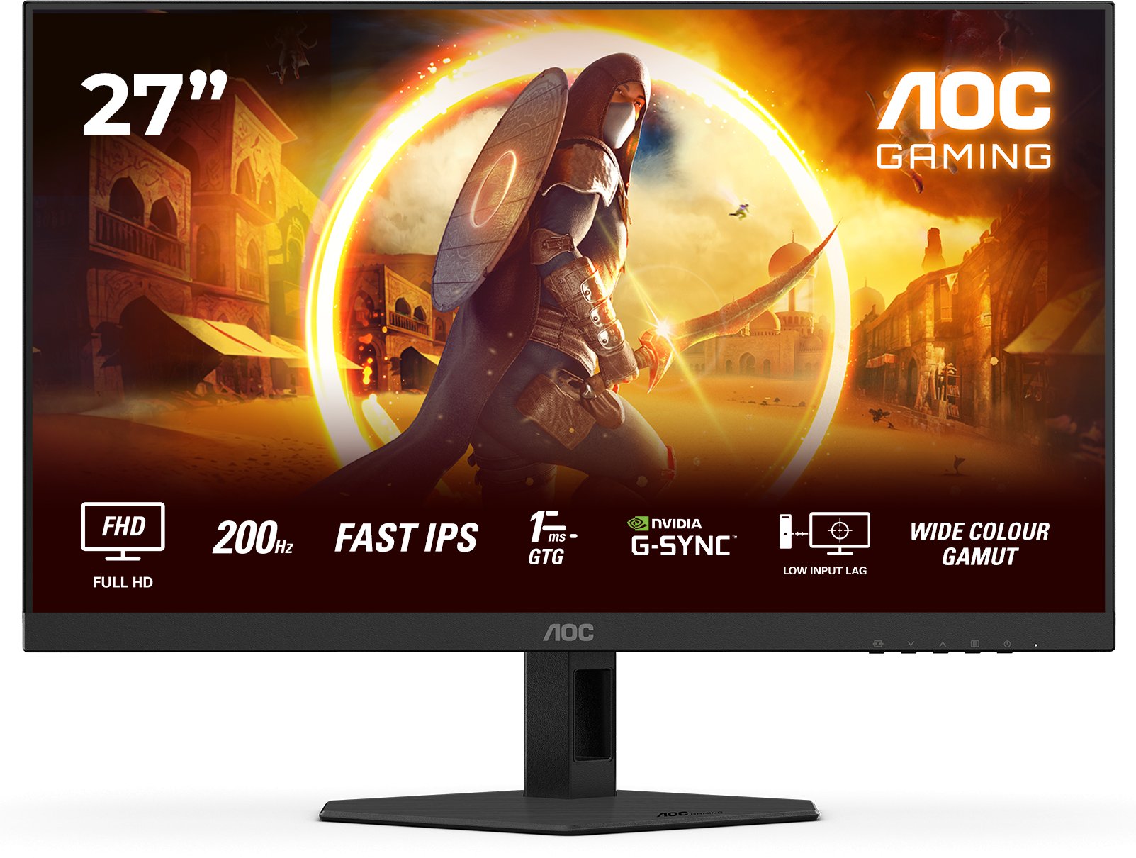 Гејминг монитор AOC 27G4HRE, 27\", Full HD, IPS, црн