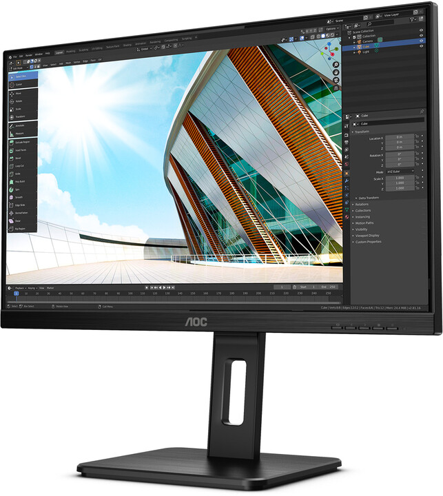 Monitor AOC Q24P2Q - LED, 23.8", QHD, i zi