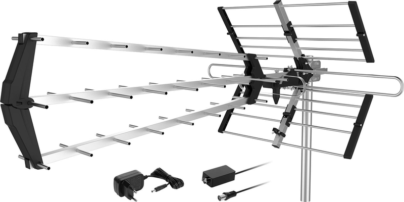 Antena e jashtme TV Cabletech, directionale, DVB-T2 HD, me filter LTE dhe përforcues