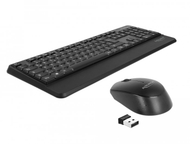 Set tastierë dhe maus DeLOCK 12674, wireless RF 2.4 GHz, layout QWERTZ gjerman, i zi