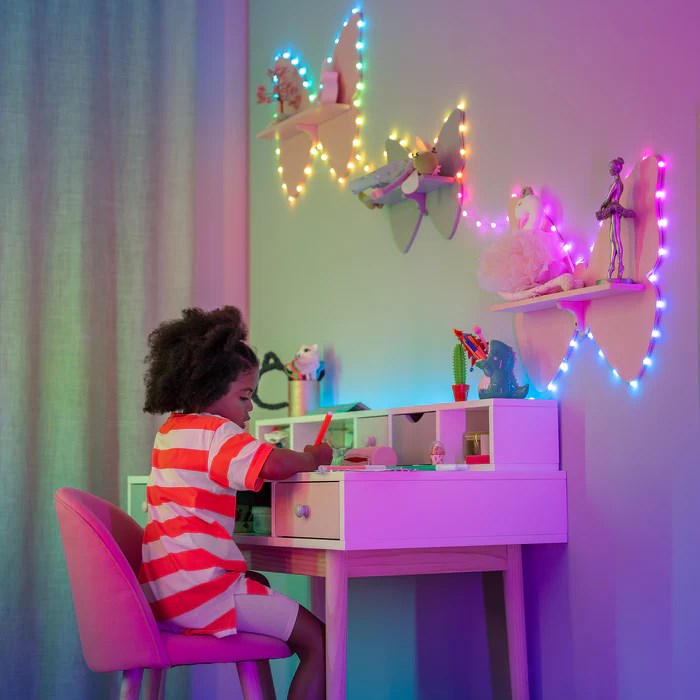 Drita dekorative Twinkly Candies Pearls, 100 LED RGB, USB C, tel i gjelbër