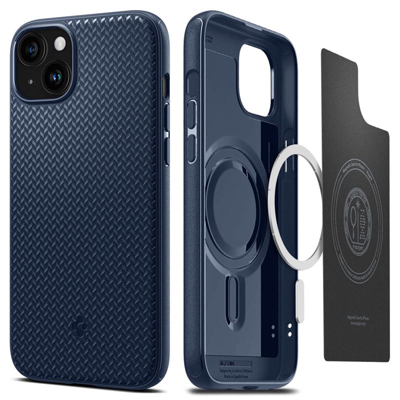 Mbështjellës për iPhone 15 Plus Spigen Mag Armor MagSafe, i kaltër