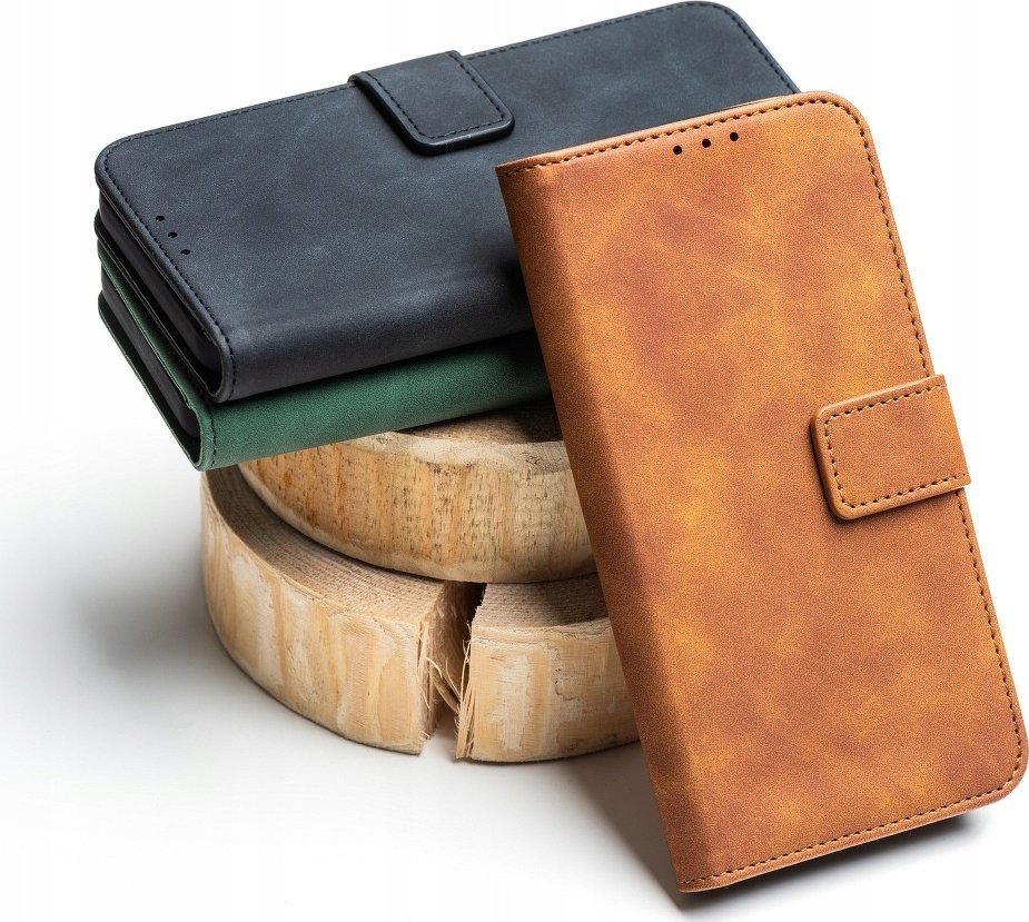 Mbulesë telefoni Tender Book Case për iPhone 13 Pro, lloj libër, kafe