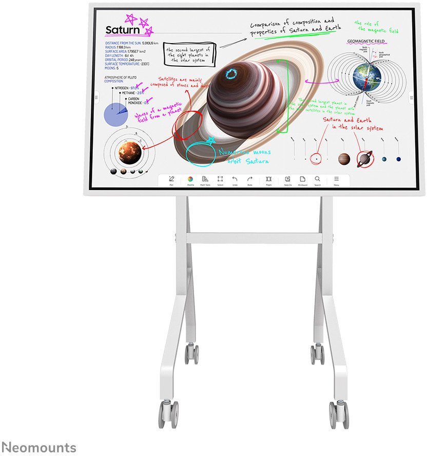 Karrocë për ekran Neomounts MOVE Go Flip FL50-515WH1, për Samsung Flip 55"-65", e bardhë