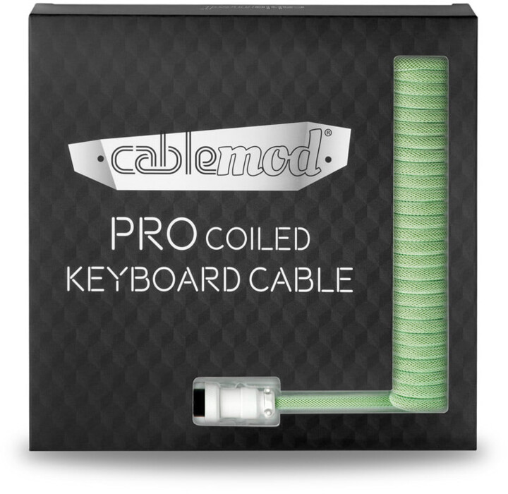 Kabllo spirale CableMod Pro, USB-C/USB-A, 1,5m, gjelbër e çelët