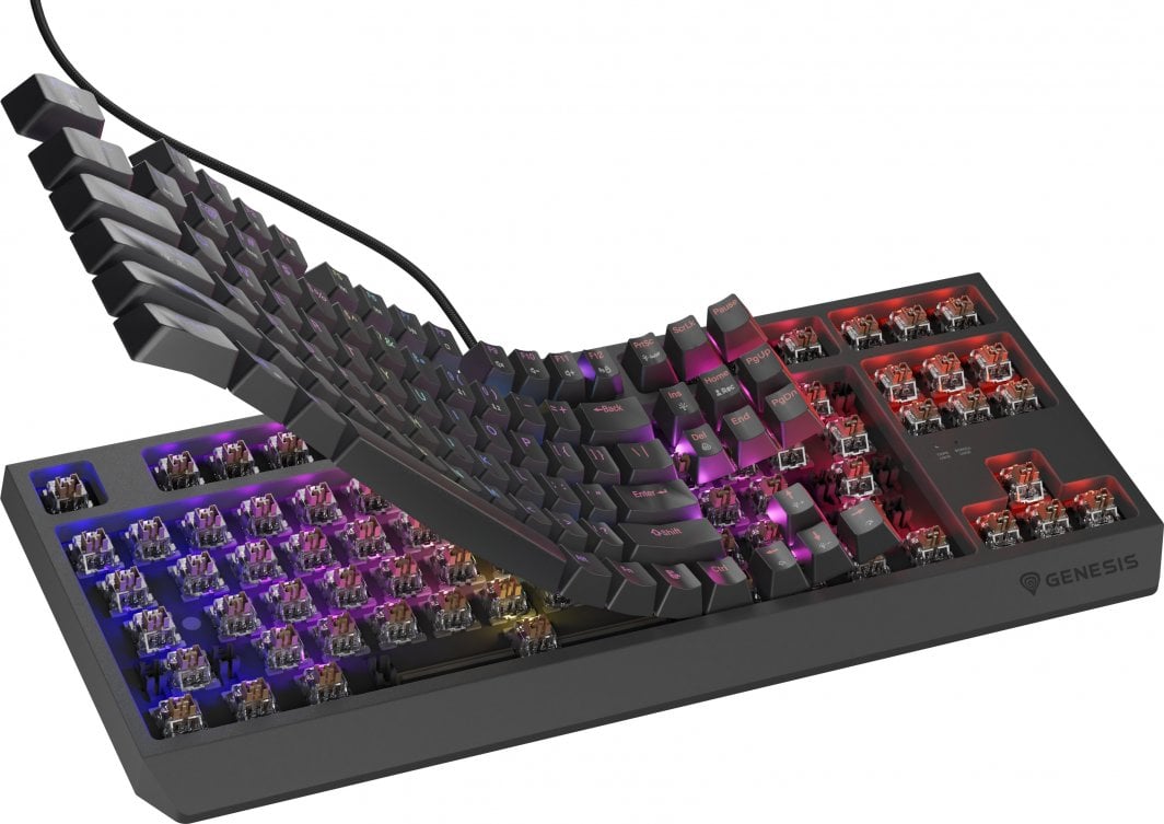 Tastierë Genesis Thor 230 TKL Outemu Brown, e zezë