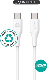 Kabllo USB ESTUFF ES604170, USB 2.0, 1m, USB C, e bardhë