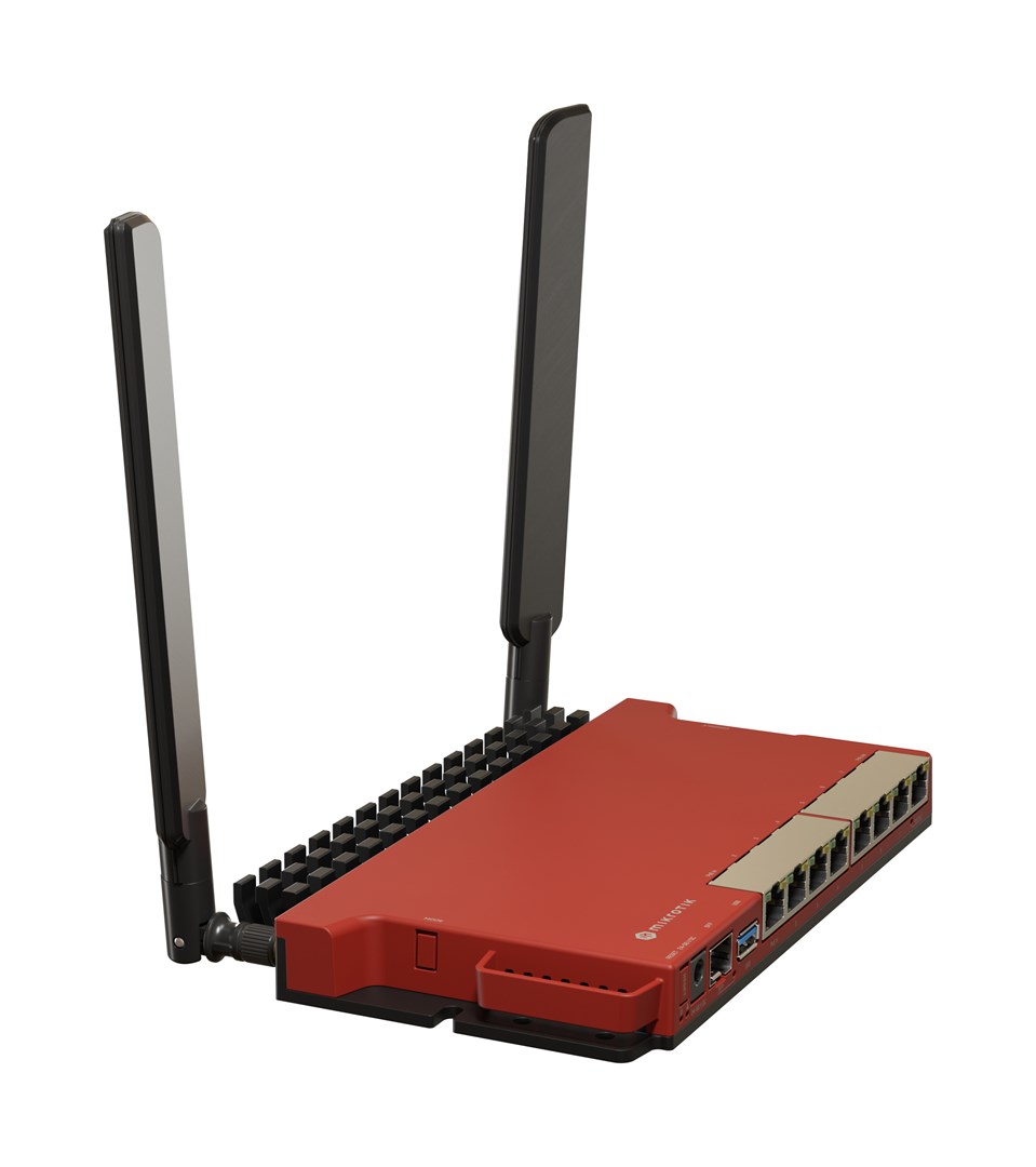 Router MikroTik L009 L009UIGS-2HAXD-IN, 8x Gigabit, WiFi 6, i kuq