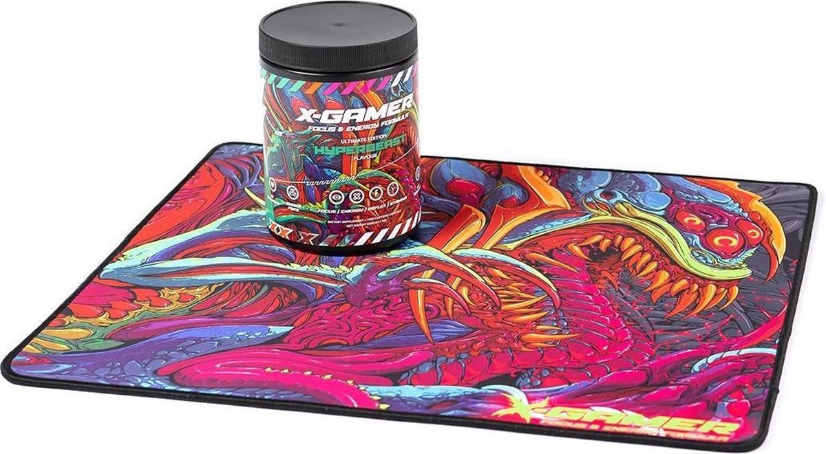 Mousepad X-Gamer Hyper Beast Loose, sipërfaqe e lëmuar, bazë kundër rrëshqitjes, shumëngjyrësh