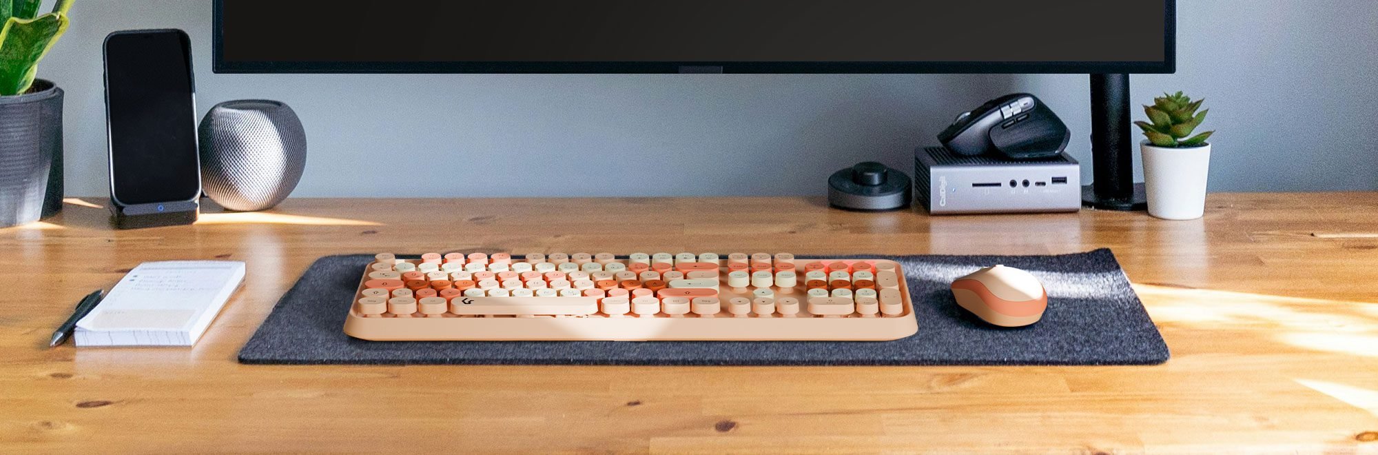 Set tastierë dhe mi KeySonic KSKM-8200M RF, pa tela 2.4GHz, layout QWERTZ gjerman, shumëngjyrësh