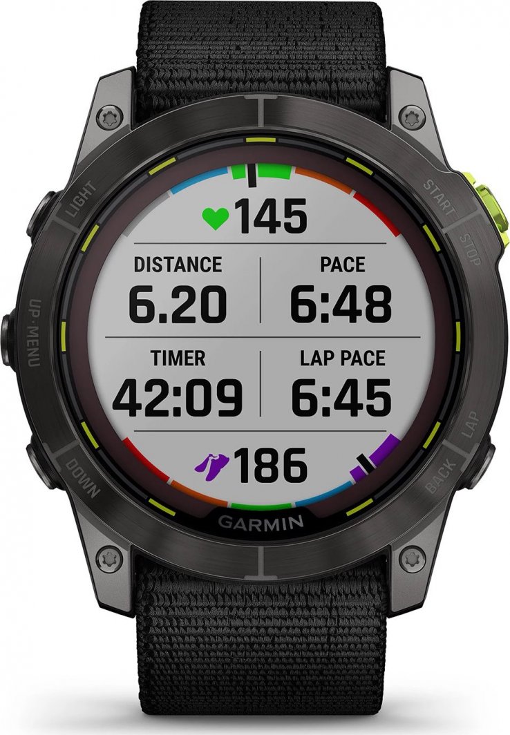 Orë Smart Garmin Enduro 2, e zezë