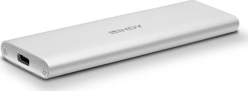 Kuti eksterne për SSD Lindy M.2 SATA Enclosure 43332, USB C 3.2 Gen 2, alumini, e zezë