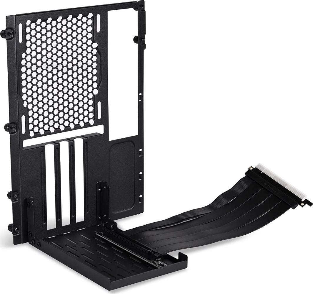 Paneli i pasmë për kasë O11 Mini Lian Li + Riser PCIe 4.0, e zezë