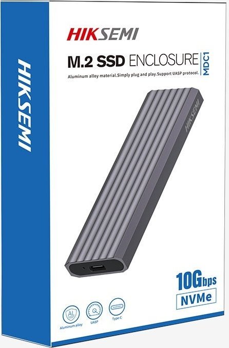 Kllapë Hikvision MDC1, për modul M.2 NVME, metalike, argjend