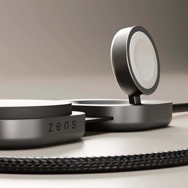 Kabllo karikimi ZENS USB C në USB C Pro 3, 3 në 1, karikim wireless MagSafe, e zezë