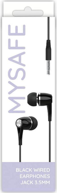 Kufje Mysafe EAR35, 3.5 mm, gjysmë in ear, të zeza