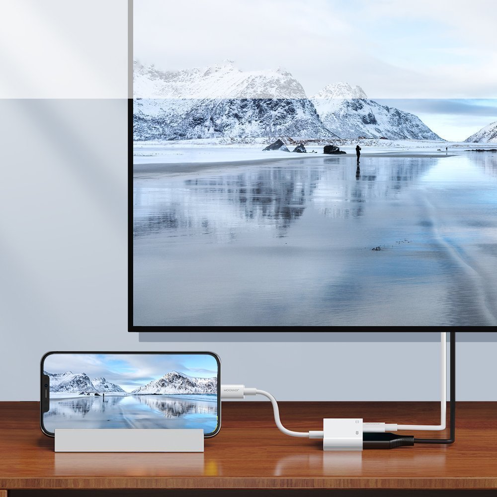 Adapter USB Joyroom S-H141, USB-C në HDMI, port USB-C, i bardhë
