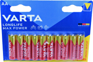 Bateritë alkaline Varta Longlife Max Power AA, 1.5V, paketim 10 copë
