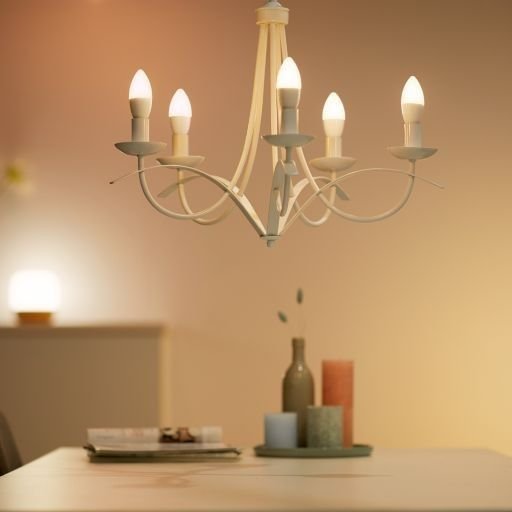 Llambë inteligjente WiZ Candle C37, 4.9W, E14, e bardhë