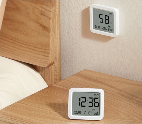 Monitor temperature dhe lagështie Xiaomi Temperature and Humidity Monitor 3, ekran dixhital, i bardhë
