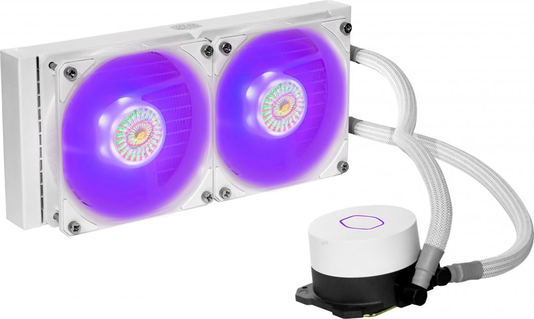 Ftohës me ujë Cooler Master MasterLiquid ML240L RGB V2 White Edition (MLW-D24M-A18PC-RW), i bardhë