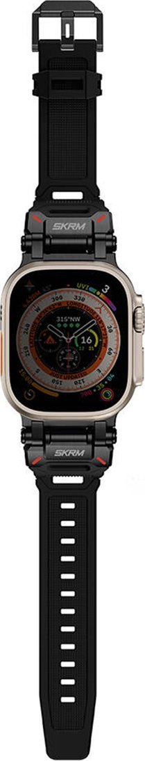 Rrip ore inteligjente Skinarma Titon për Apple Watch Ultra 49mm, i papërshkueshëm nga uji, i zi