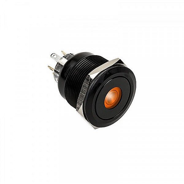 Buton metalik DimasTech Blackline Dot, 25mm, RGB, i zi